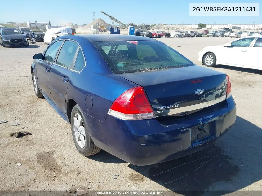 2010 Chevrolet Impala Lt VIN: 2G1WB5EK3A1211431 Lot: 40382732