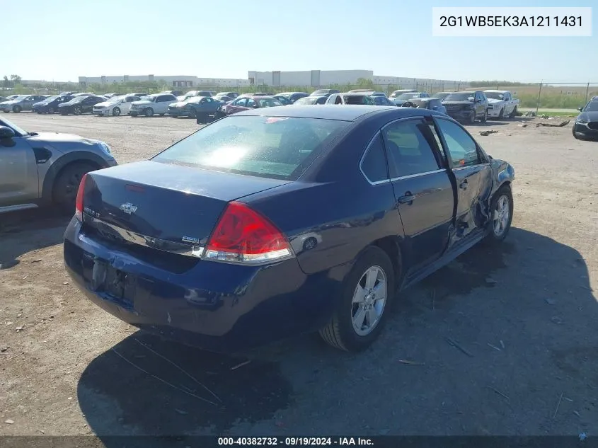 2G1WB5EK3A1211431 2010 Chevrolet Impala Lt