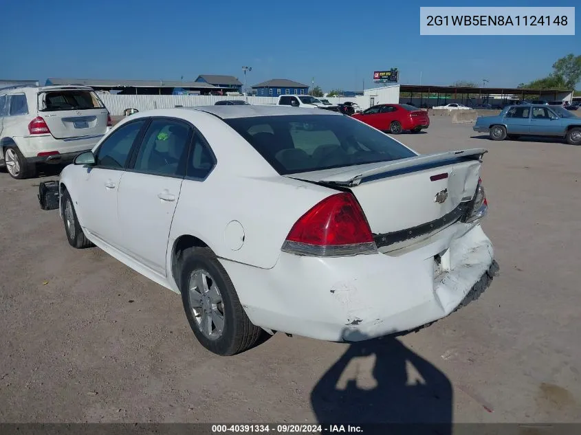 2010 Chevrolet Impala Lt VIN: 2G1WB5EN8A1124148 Lot: 40391334