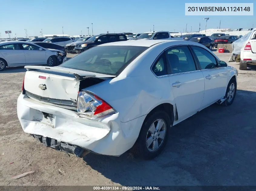 2010 Chevrolet Impala Lt VIN: 2G1WB5EN8A1124148 Lot: 40391334