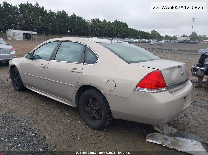 2010 Chevrolet Impala Ls VIN: 2G1WA5EK7A1215825 Lot: 40392967