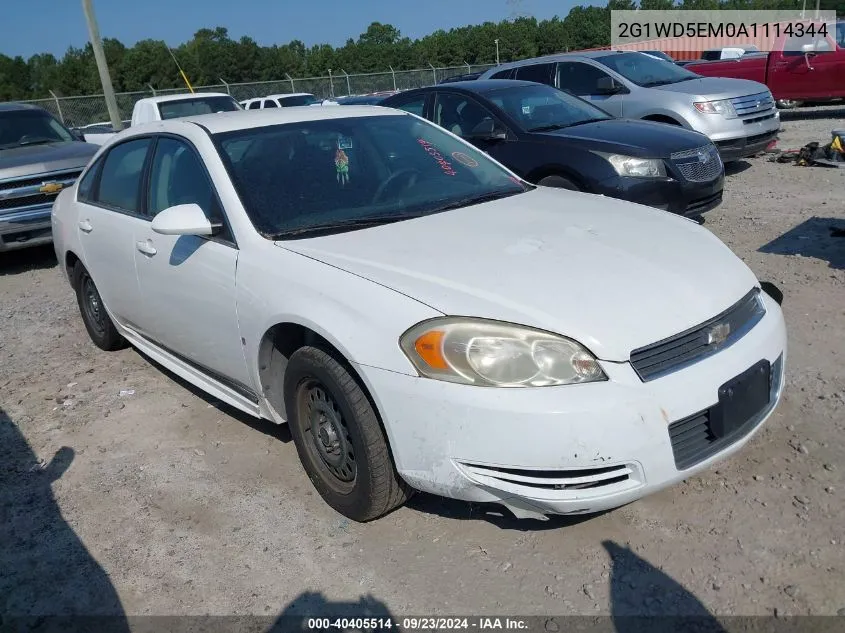 2010 Chevrolet Impala Police VIN: 2G1WD5EM0A1114344 Lot: 40405514