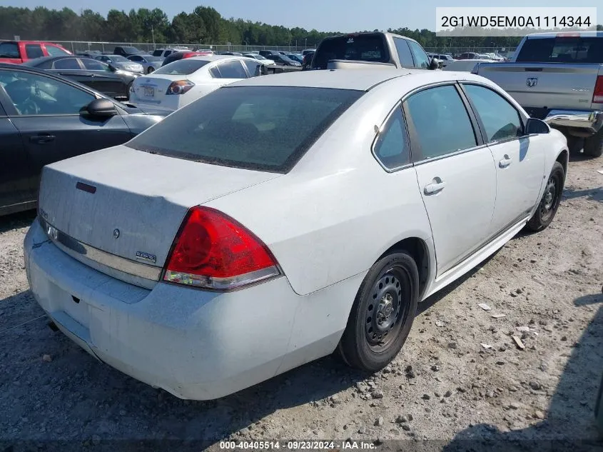 2010 Chevrolet Impala Police VIN: 2G1WD5EM0A1114344 Lot: 40405514