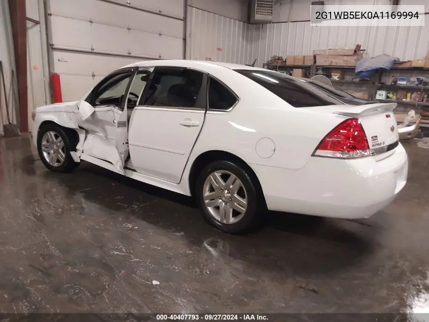 2010 Chevrolet Impala Lt VIN: 2G1WB5EK0A1169994 Lot: 40407793