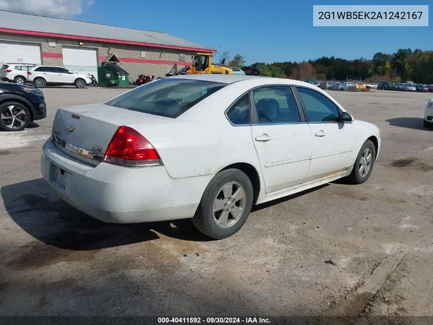 2010 Chevrolet Impala Lt VIN: 2G1WB5EK2A1242167 Lot: 40411592