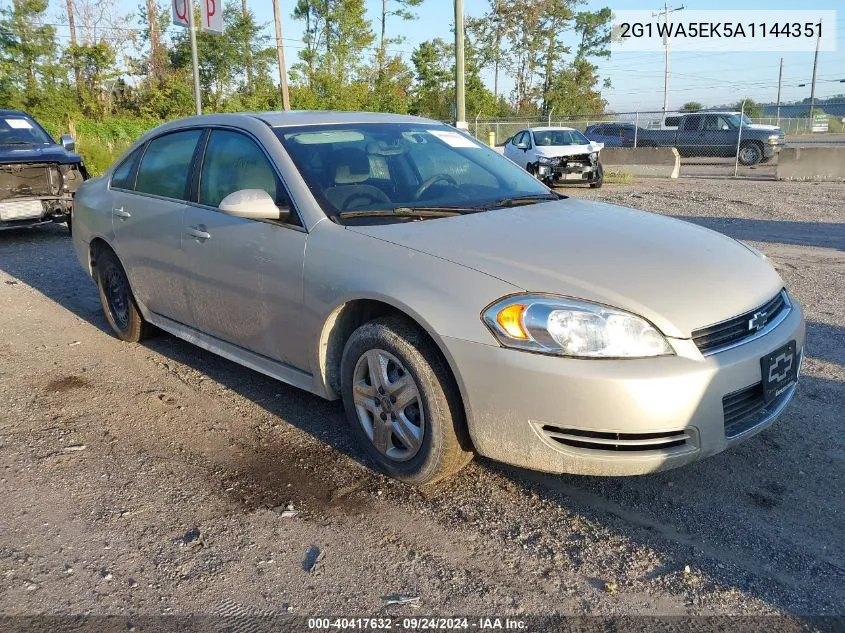 2010 Chevrolet Impala Ls VIN: 2G1WA5EK5A1144351 Lot: 40417632