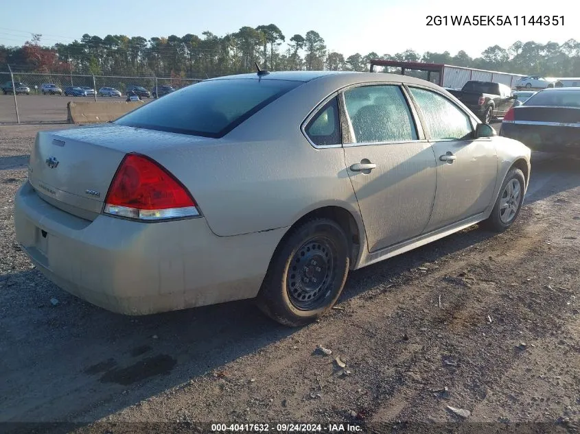 2010 Chevrolet Impala Ls VIN: 2G1WA5EK5A1144351 Lot: 40417632