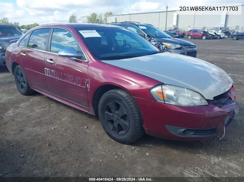 2010 Chevrolet Impala Lt VIN: 2G1WB5EK6A1171703 Lot: 40418424