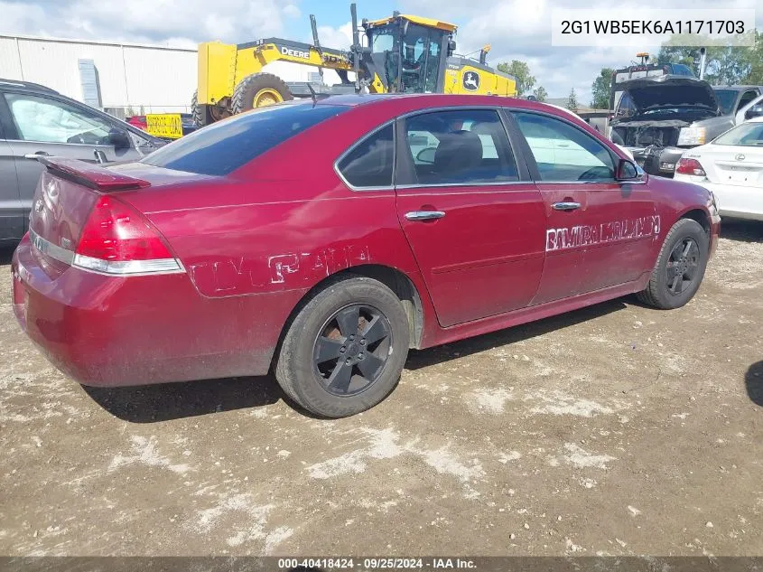 2010 Chevrolet Impala Lt VIN: 2G1WB5EK6A1171703 Lot: 40418424