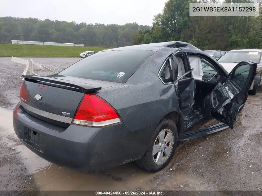 2G1WB5EK8A1157298 2010 Chevrolet Impala Lt