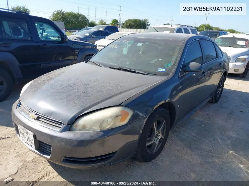 2010 Chevrolet Impala Lt VIN: 2G1WB5EK9A1102231 Lot: 40440168