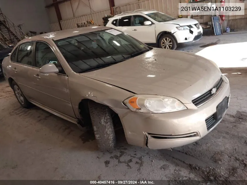 2G1WA5EN1A1103239 2010 Chevrolet Impala Ls