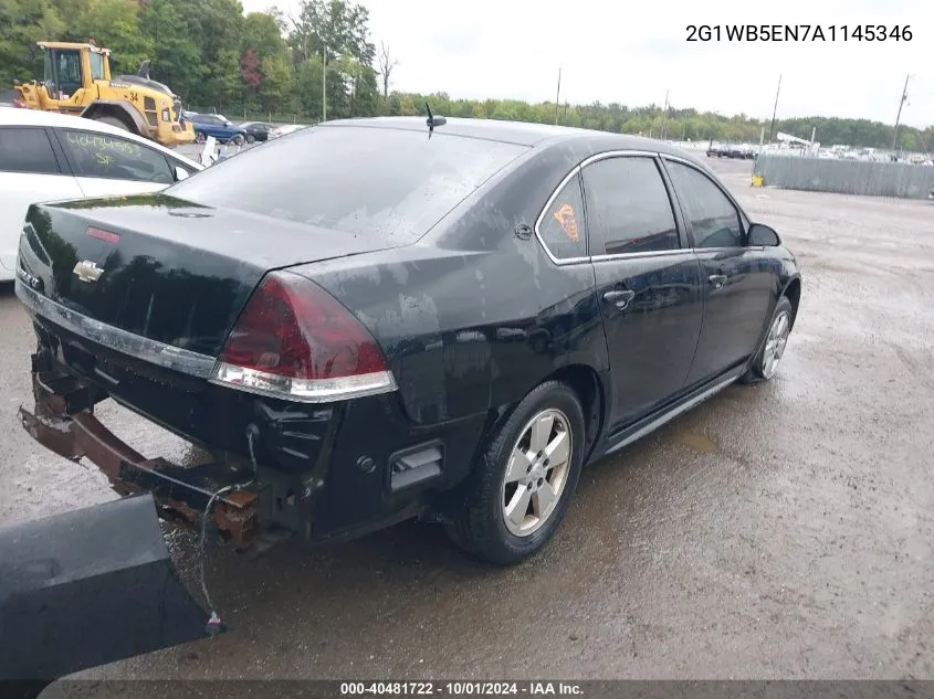 2010 Chevrolet Impala Lt VIN: 2G1WB5EN7A1145346 Lot: 40481722