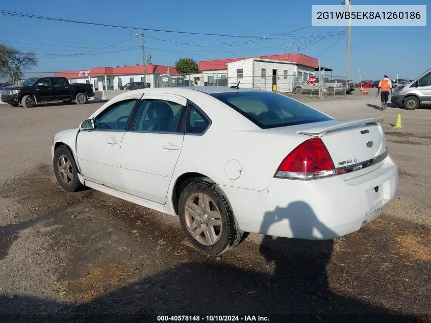 2010 Chevrolet Impala Lt VIN: 2G1WB5EK8A1260186 Lot: 40578148