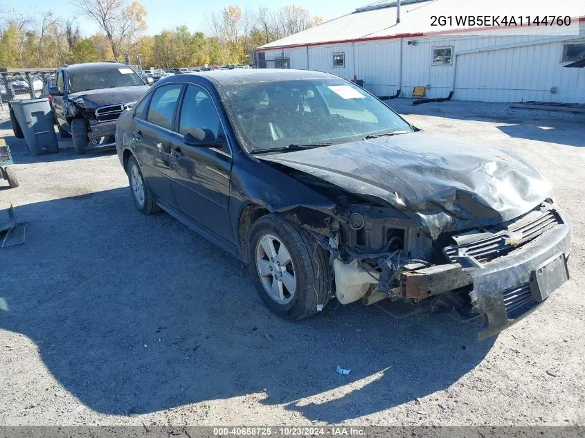 2010 Chevrolet Impala Lt VIN: 2G1WB5EK4A1144760 Lot: 40658725