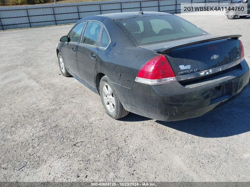 2010 Chevrolet Impala Lt VIN: 2G1WB5EK4A1144760 Lot: 40658725