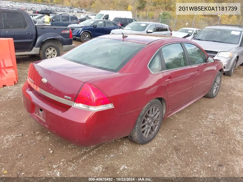 2010 Chevrolet Impala Lt VIN: 2G1WB5EK0A1181739 Lot: 40670492