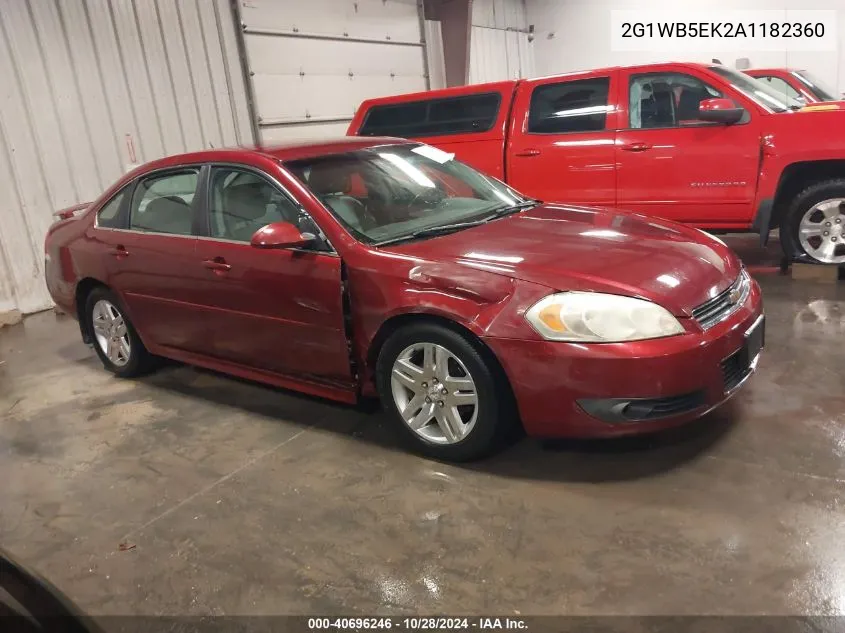 2010 Chevrolet Impala Lt VIN: 2G1WB5EK2A1182360 Lot: 40696246