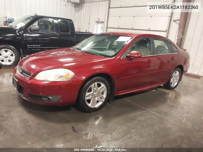 2010 Chevrolet Impala Lt VIN: 2G1WB5EK2A1182360 Lot: 40696246