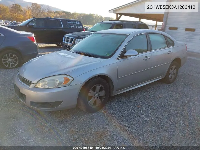 2010 Chevrolet Impala Lt VIN: 2G1WB5EK3A1203412 Lot: 40698749