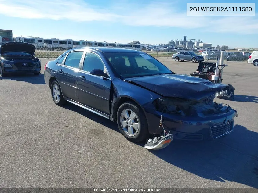 2010 Chevrolet Impala Lt VIN: 2G1WB5EK2A1111580 Lot: 40817115