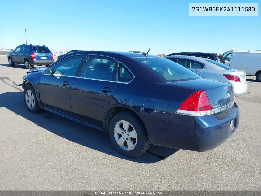 2010 Chevrolet Impala Lt VIN: 2G1WB5EK2A1111580 Lot: 40817115