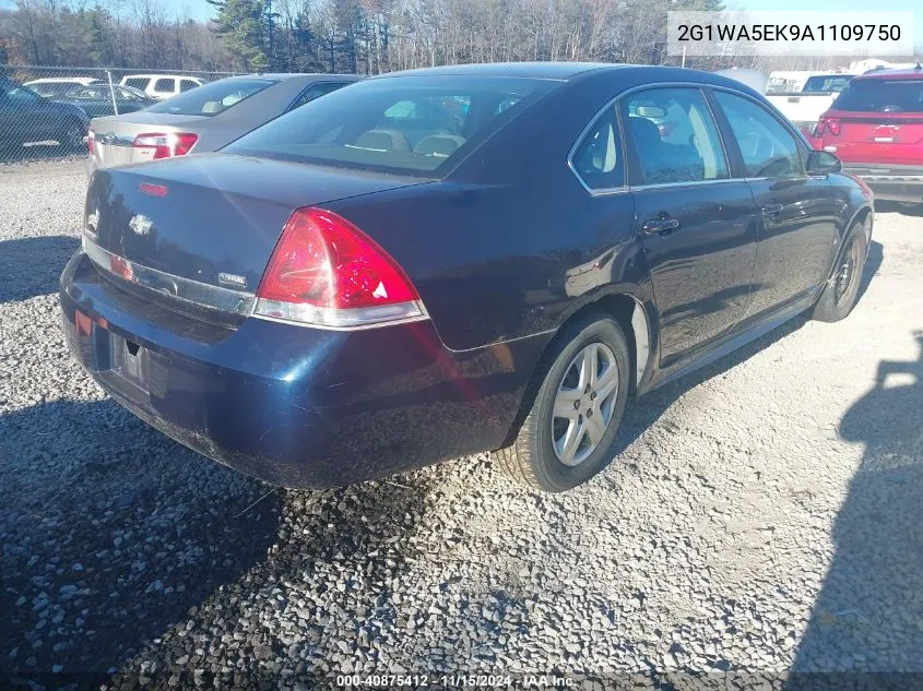 2010 Chevrolet Impala Ls VIN: 2G1WA5EK9A1109750 Lot: 40875412