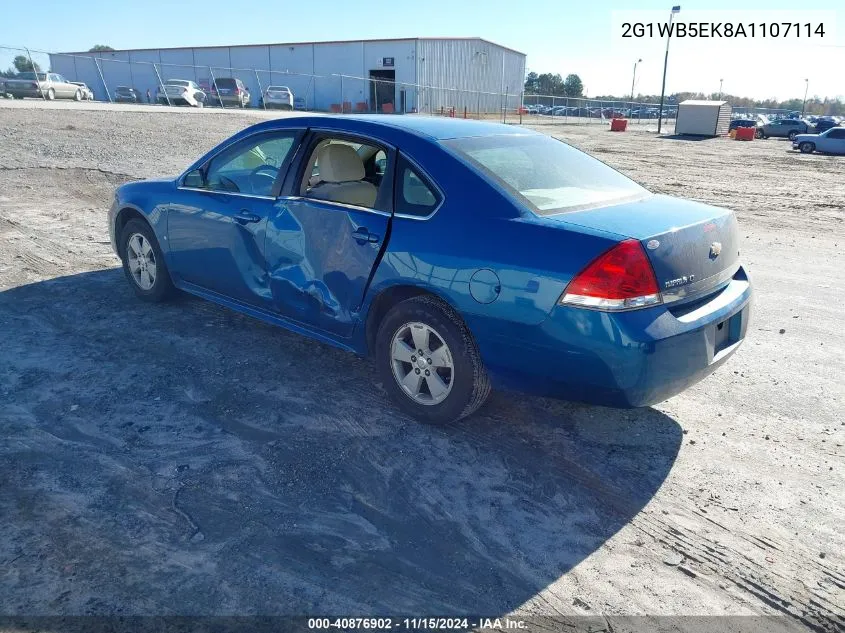 2010 Chevrolet Impala Lt VIN: 2G1WB5EK8A1107114 Lot: 40876902