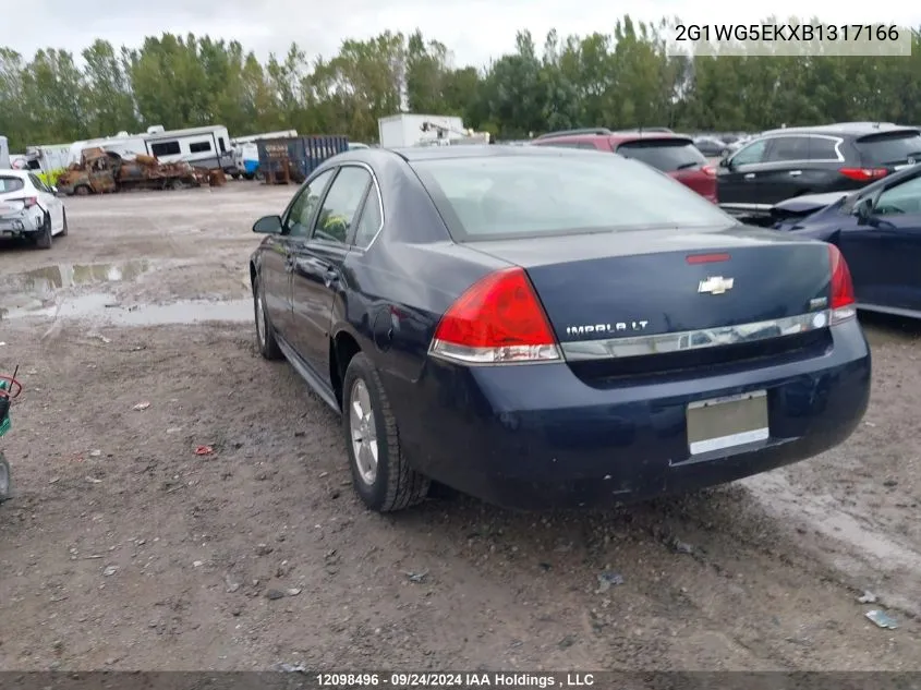 2011 Chevrolet Impala VIN: 2G1WG5EKXB1317166 Lot: 12098496