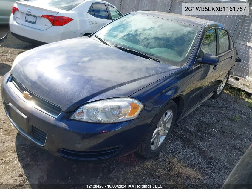 2011 Chevrolet Impala VIN: 2G1WB5EKXB1161757 Lot: 12120428