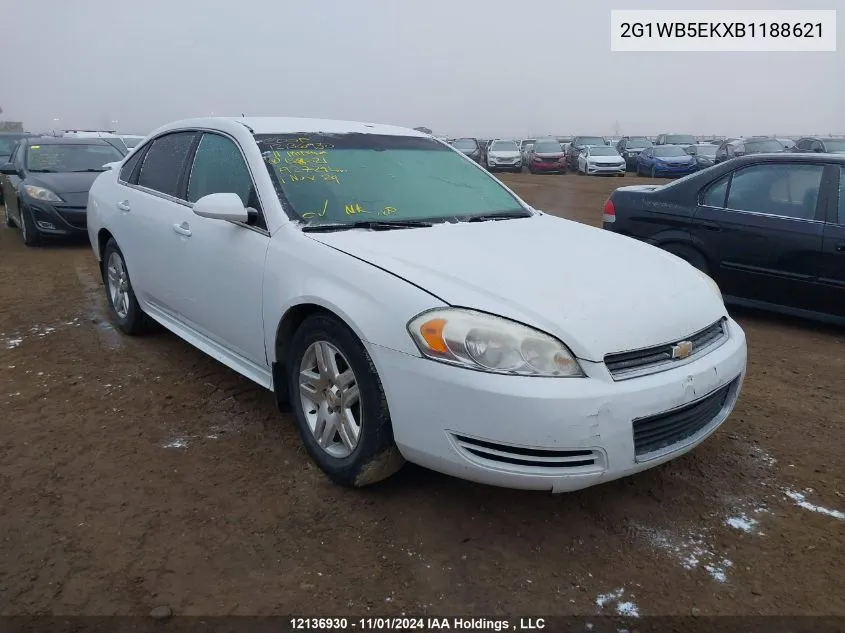 2011 Chevrolet Impala VIN: 2G1WB5EKXB1188621 Lot: 12136930