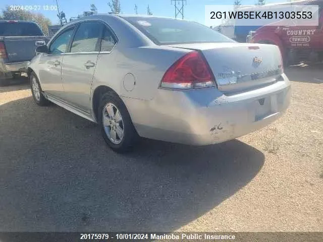 2G1WB5EK4B1303553 2011 Chevrolet Impala Lt V6