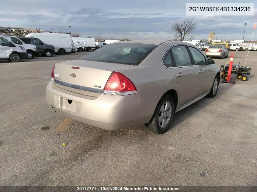 2011 Chevrolet Impala Lt V6 VIN: 2G1WB5EK4B1334236 Lot: 20177771