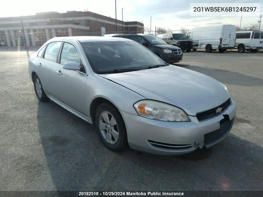 2011 Chevrolet Impala Lt V6 VIN: 2G1WB5EK6B1245297 Lot: 20182518