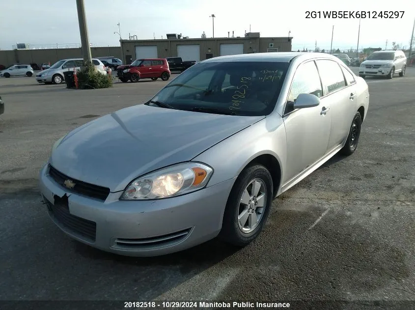 2011 Chevrolet Impala Lt V6 VIN: 2G1WB5EK6B1245297 Lot: 20182518