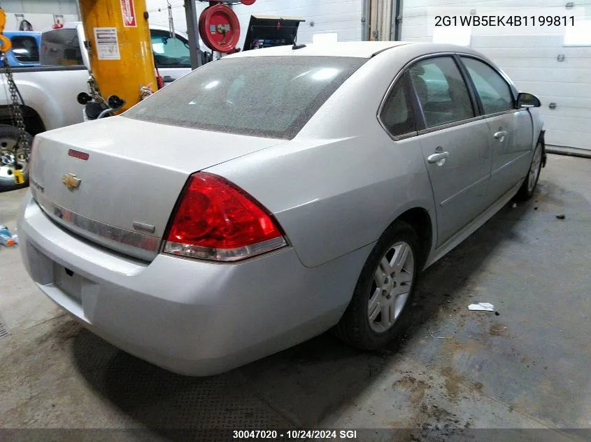 2011 Chevrolet Impala Lt VIN: 2G1WB5EK4B1199811 Lot: 30047020