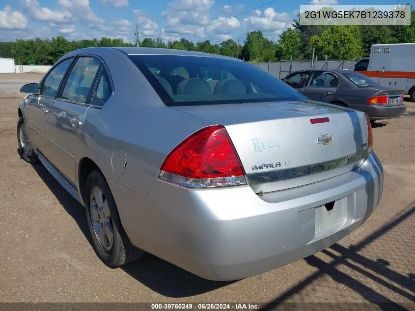 2G1WG5EK7B1239378 2011 Chevrolet Impala Lt