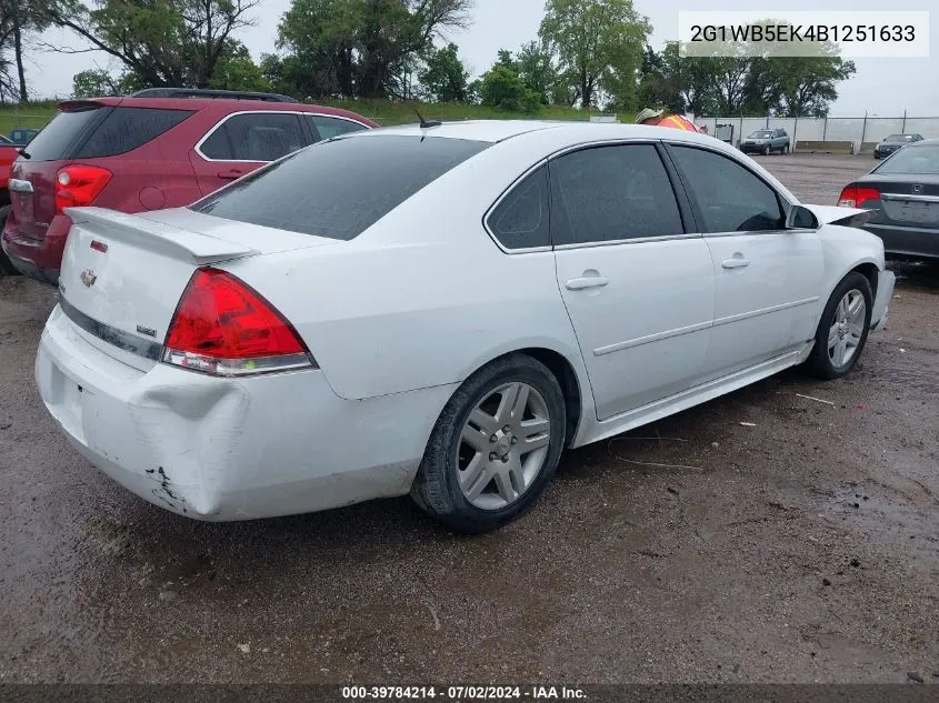 2G1WB5EK4B1251633 2011 Chevrolet Impala Lt