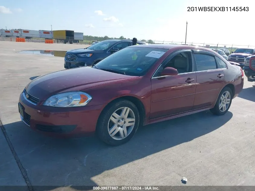 2011 Chevrolet Impala Lt VIN: 2G1WB5EKXB1145543 Lot: 39877887