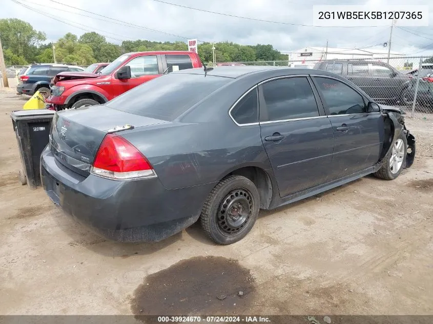 2011 Chevrolet Impala Lt VIN: 2G1WB5EK5B1207365 Lot: 39924670