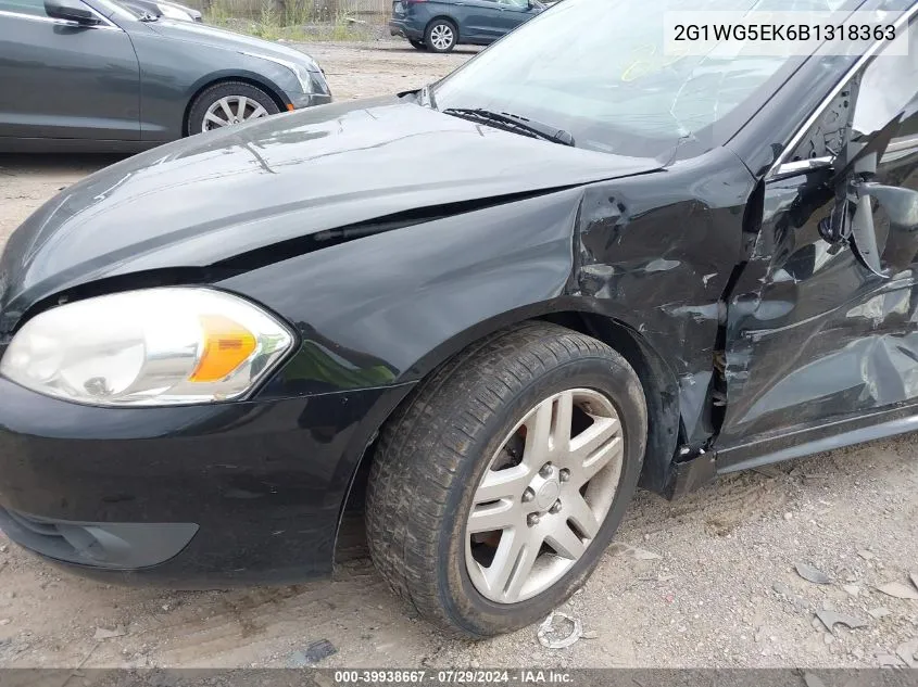 2011 Chevrolet Impala Lt VIN: 2G1WG5EK6B1318363 Lot: 39938667