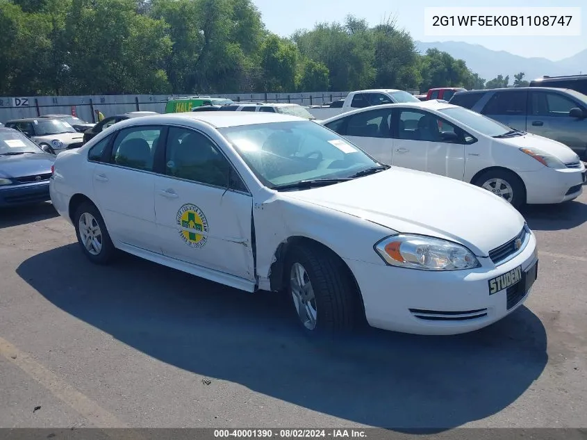 2011 Chevrolet Impala Ls VIN: 2G1WF5EK0B1108747 Lot: 40001390