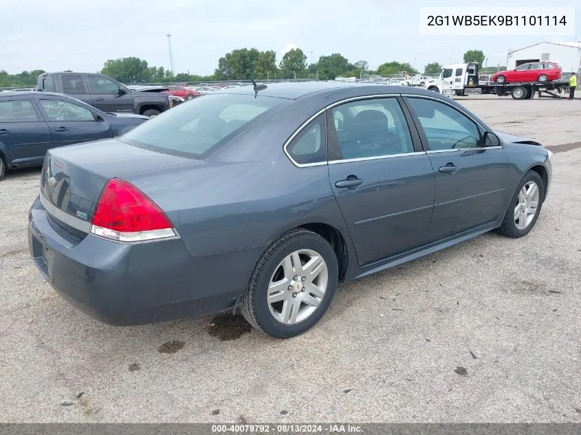 2011 Chevrolet Impala Lt VIN: 2G1WB5EK9B1101114 Lot: 40079792