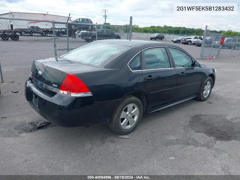 2011 Chevrolet Impala Ls VIN: 2G1WF5EK5B1283432 Lot: 40094996