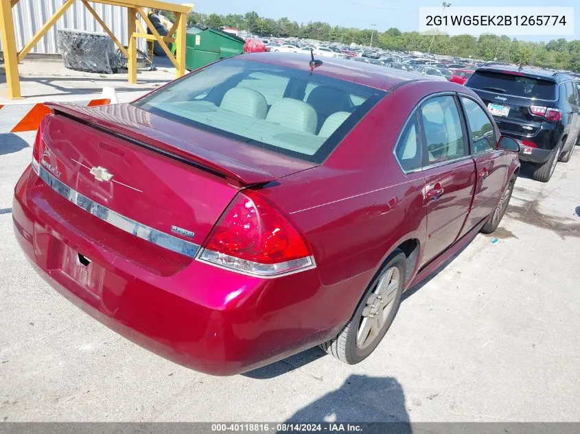 2G1WG5EK2B1265774 2011 Chevrolet Impala Lt