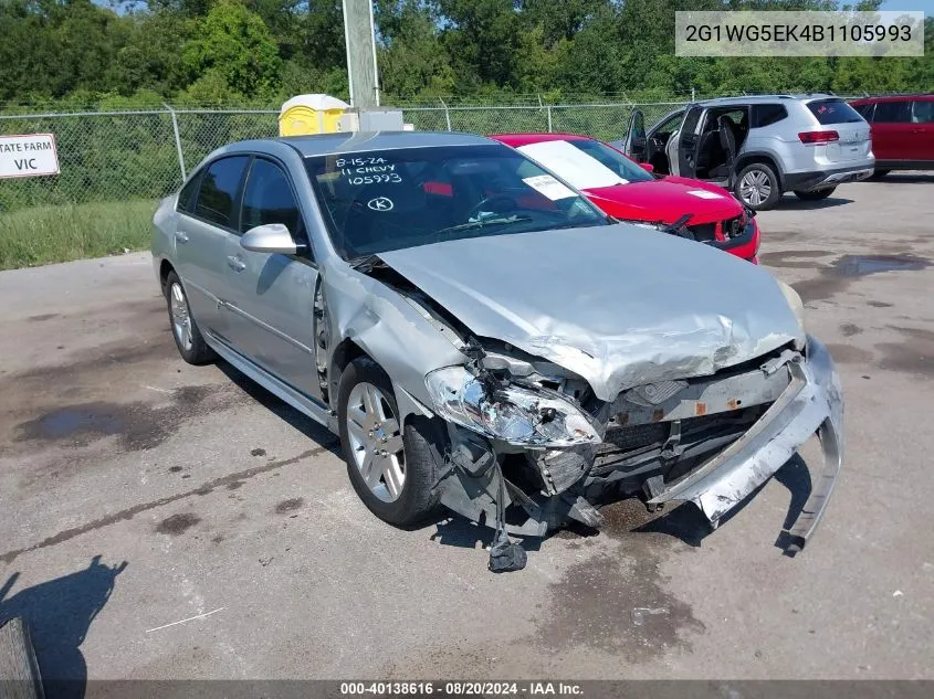 2011 Chevrolet Impala Lt VIN: 2G1WG5EK4B1105993 Lot: 40138616