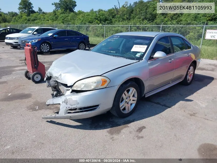 2011 Chevrolet Impala Lt VIN: 2G1WG5EK4B1105993 Lot: 40138616