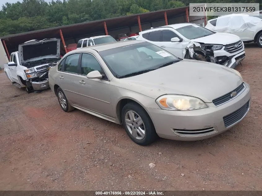 2011 Chevrolet Impala Ls VIN: 2G1WF5EK3B1317559 Lot: 40176956