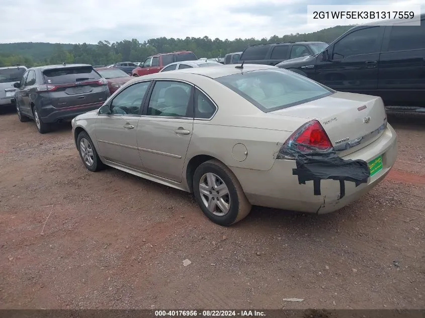 2011 Chevrolet Impala Ls VIN: 2G1WF5EK3B1317559 Lot: 40176956