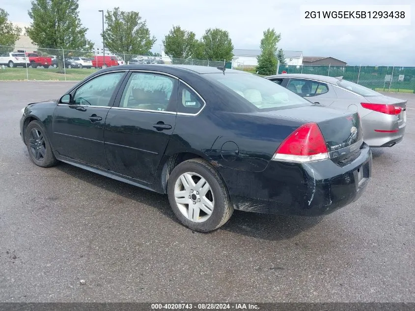 2011 Chevrolet Impala Lt VIN: 2G1WG5EK5B1293438 Lot: 40208743